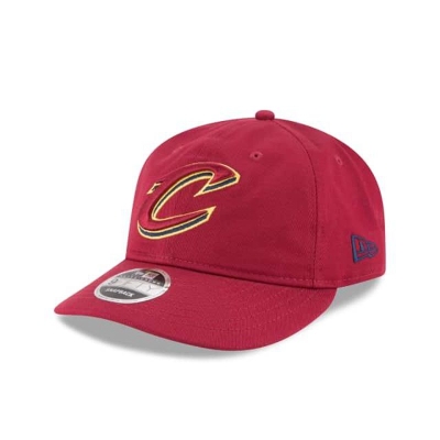 Red Cleveland Cavaliers Hat - New Era NBA Team Choice Retro Crown 9FIFTY Snapback Caps USA0312576